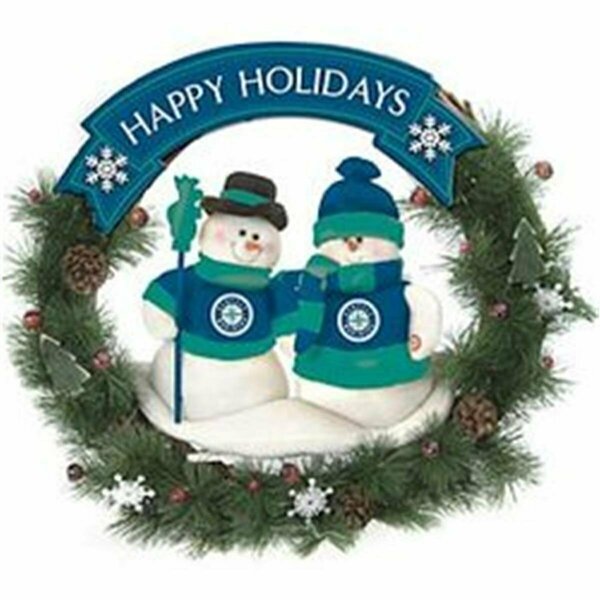 Signed And Sealed Seattle Mariners 20in. Team Snowman Wreath SI3349069